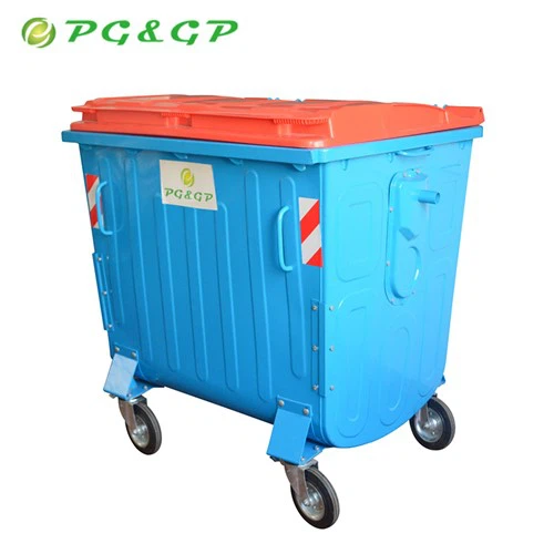 Tempat Sampah Baja Galvanis Dengan Tutup